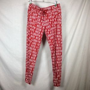 Forever 21 Red/White Christmas Pajama Bottoms